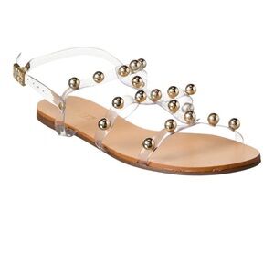 SCHUTZ Yarin Transparent Jelly Studded Sandals